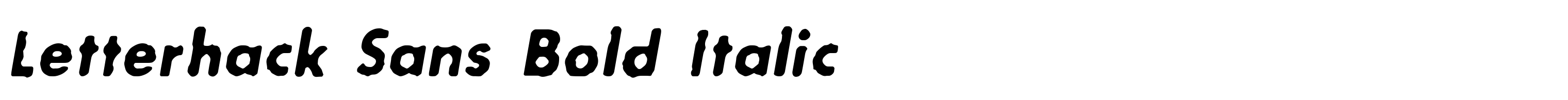 Letterhack Sans Bold Italic